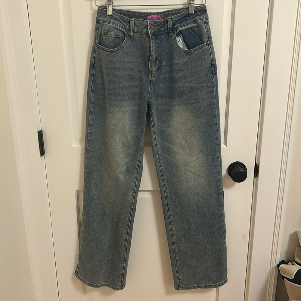 Edikted AMIA HIGH RISE STRAIGHT LEG JEANS
